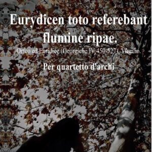 Eurydicen toto referebant  flumine ripae. Orfeo ed Euridice (Georgiche IV 450-527), Virgilio. Per quartetto d'archi. (Noemi Decataldo)
